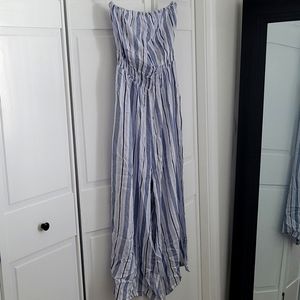 Striped Strapless Romper